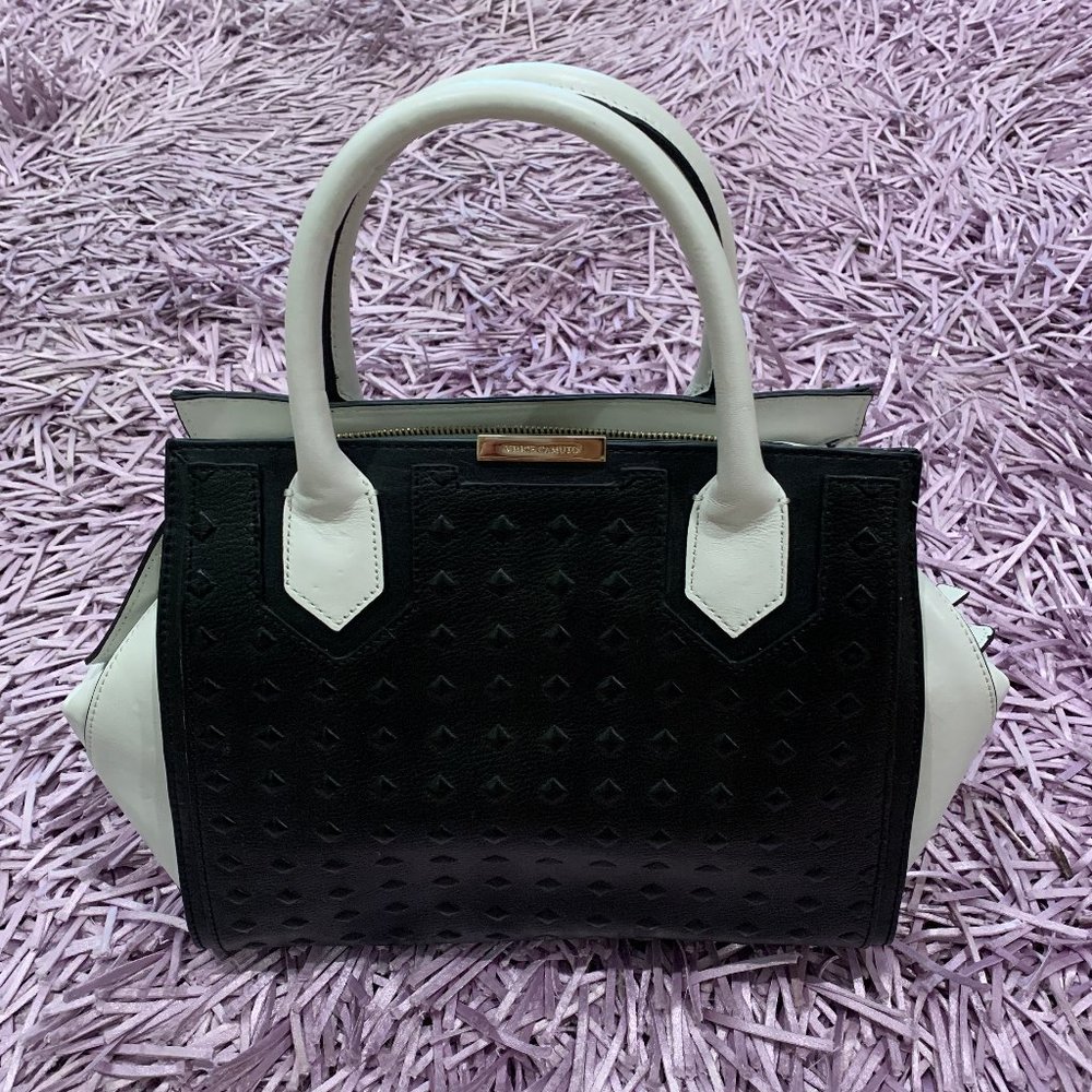 Vince Camuto Textured Black & White Purse